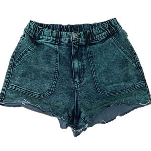 WILD Fable High Rise Green Acid Wash Jean Shorts - XS